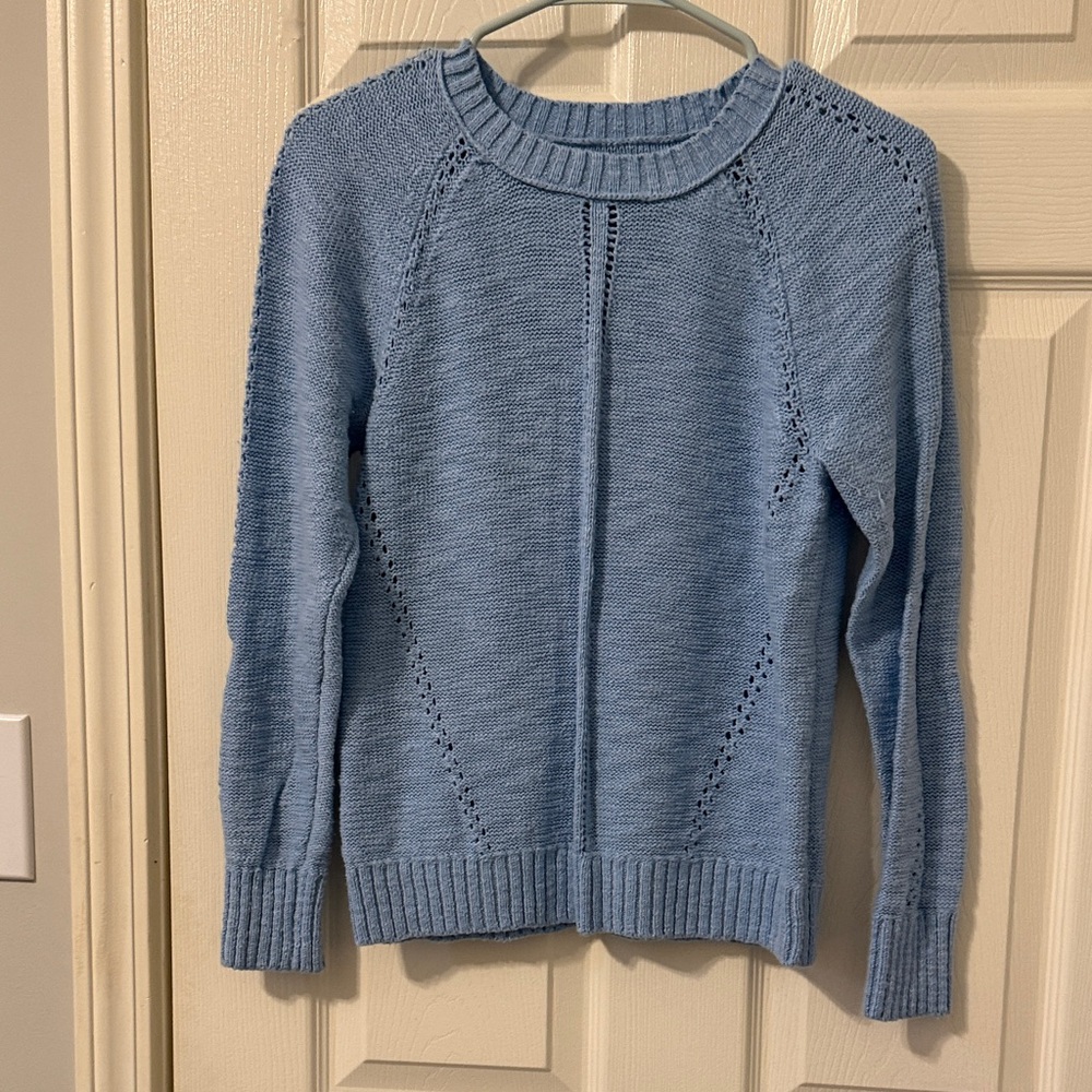 LOFT Light Blue Crew Neck Sweater